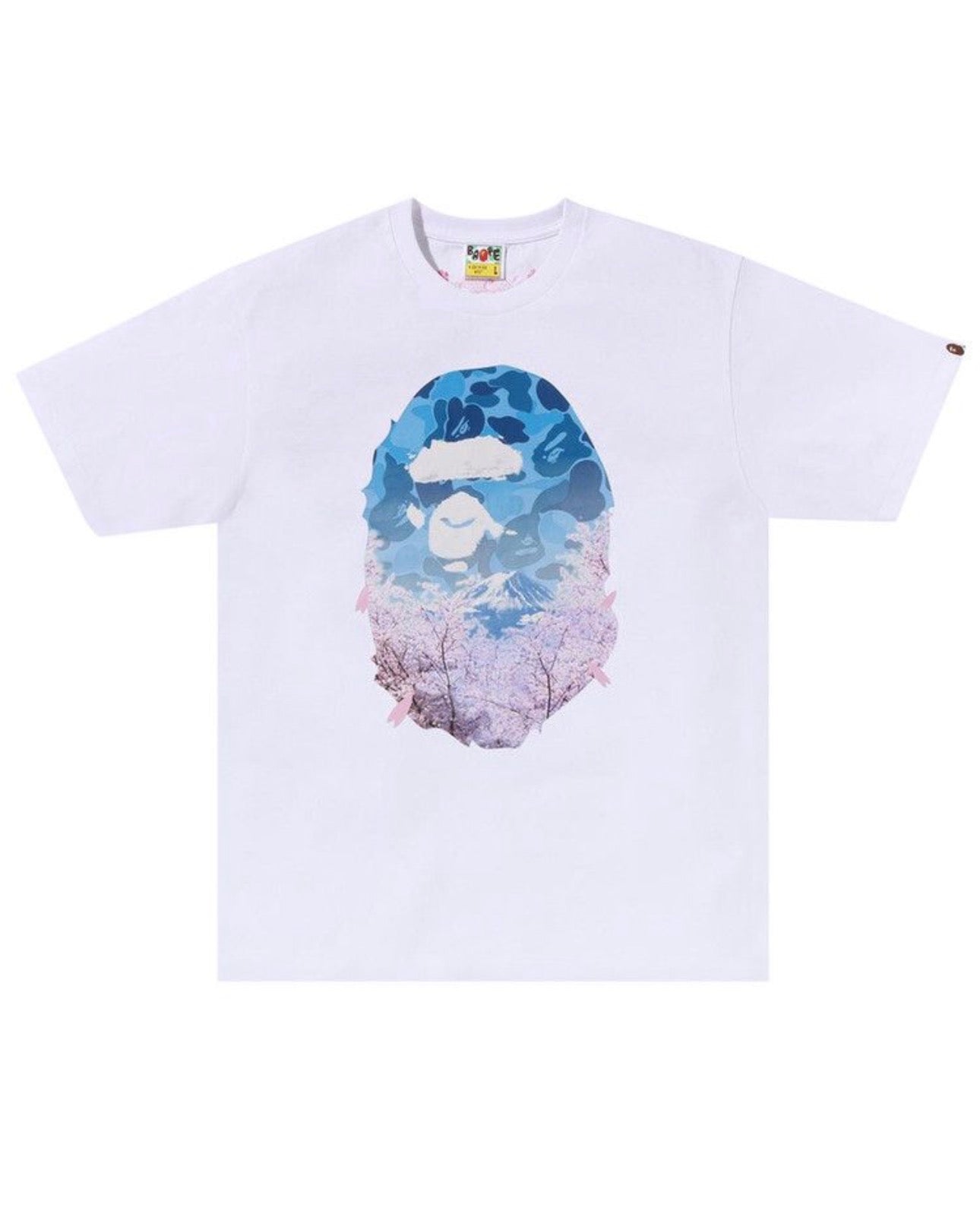 Sakura Photo Ape Head Tee White