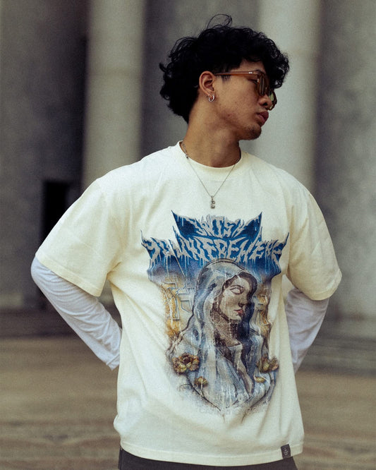 IWYWH Carnation Off-White Mary Blue Tee