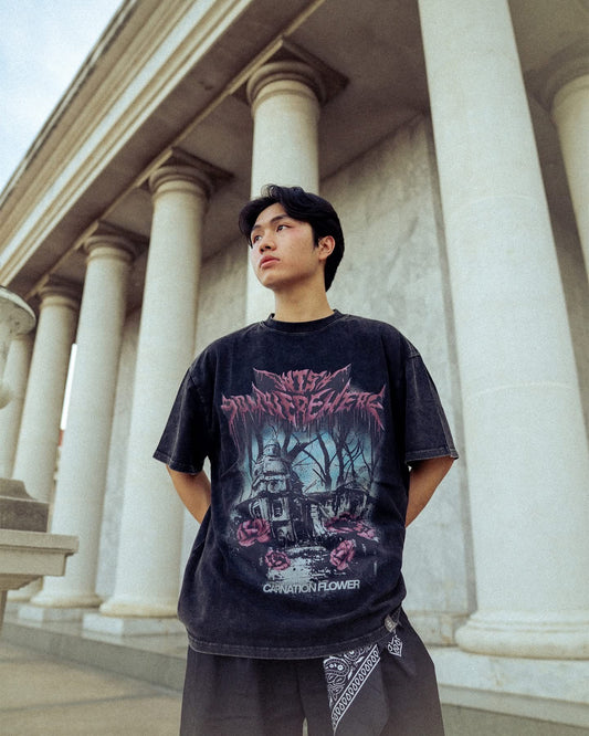 IWYWH Carnation Black Red Church Tee