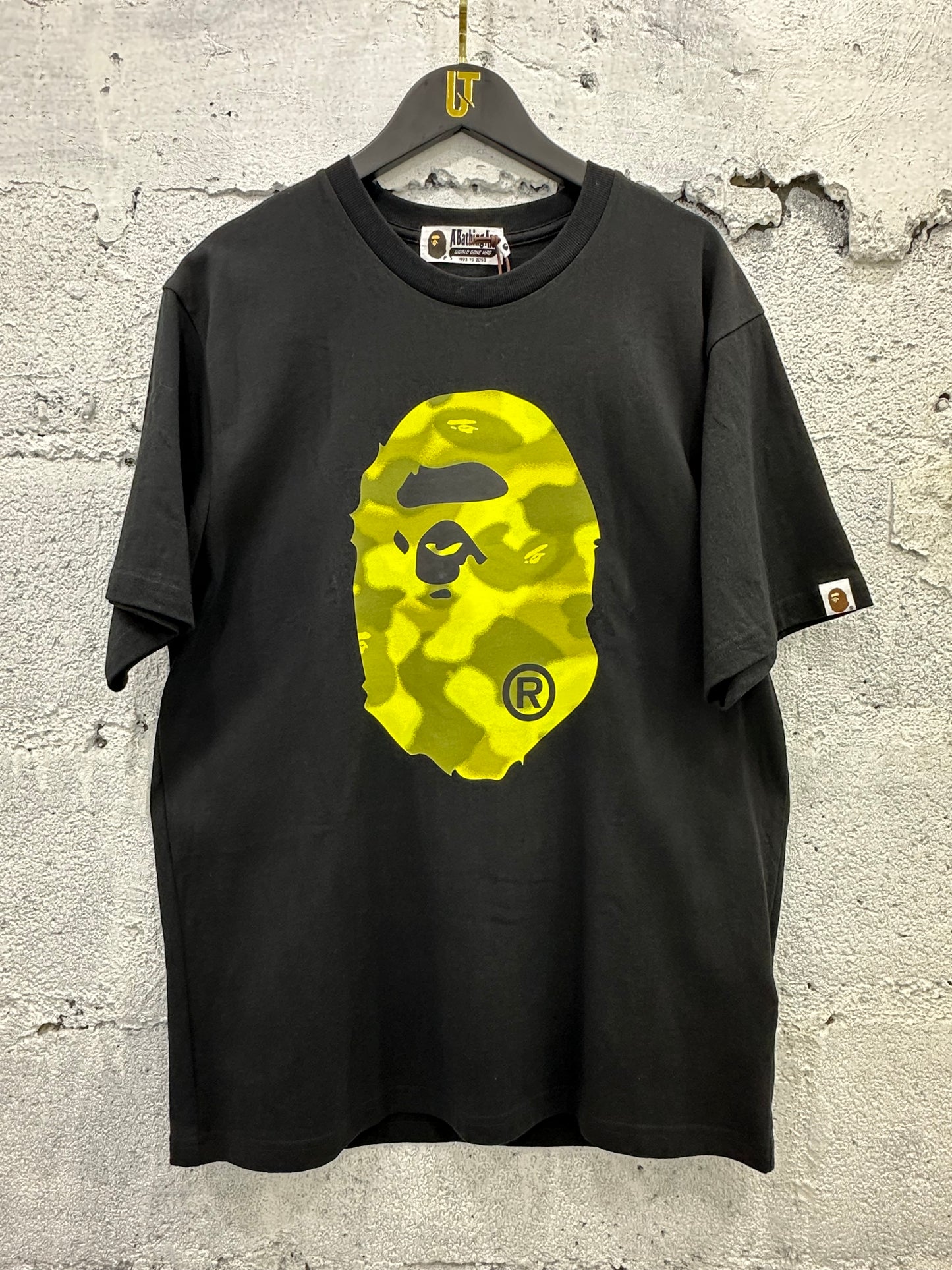 Radiation Camo Ape Head Tee Yellow Black