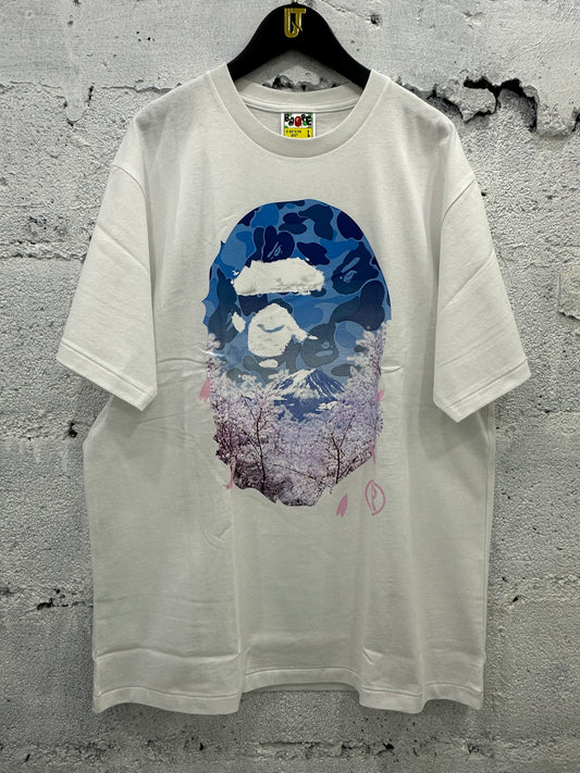 Sakura Photo Ape Head Tee White