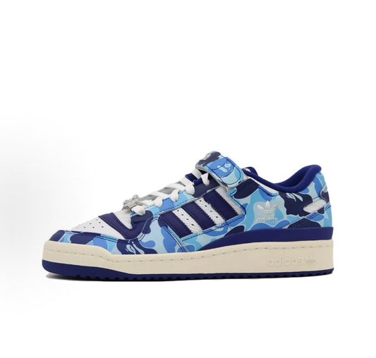 Bape x Adidas Forum Low 3th Anniversary Blue Camo