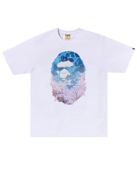 Sakura Photo Ape Head Tee White